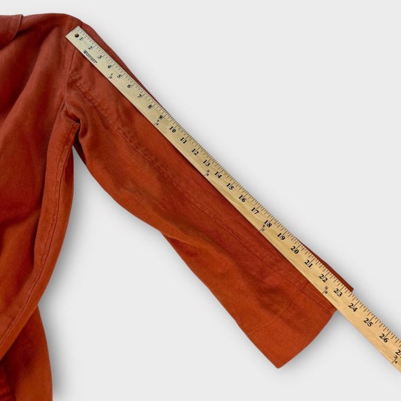 Eileen Fisher Linen Trench Coat Womens Lagenlook Minimalist Autumn Fall XS - S - Picture 13 of 15